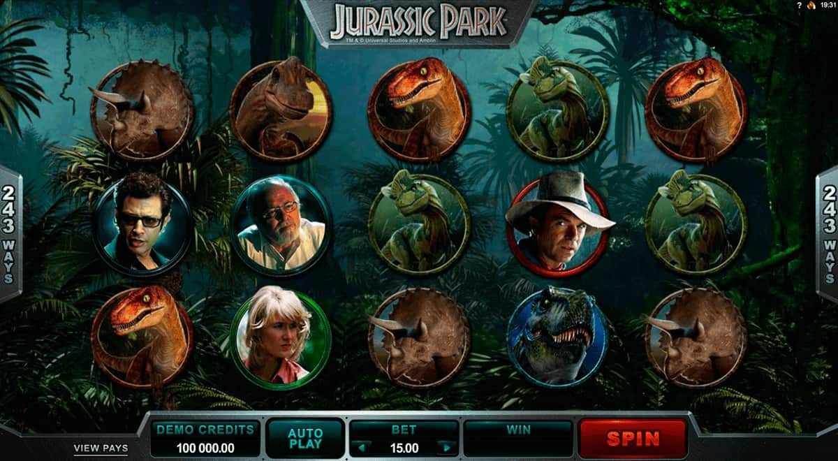 Jurassic Park filma spele